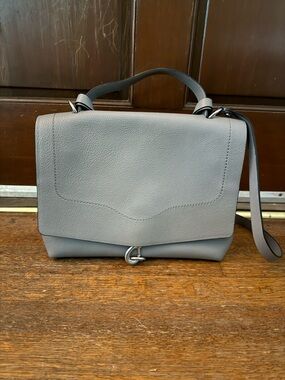 Rebecca Minkoff Gray Leather Top-Handle Bag